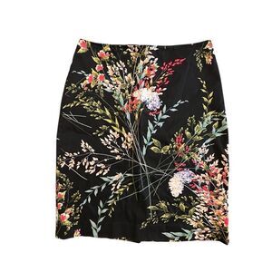 Womens’ Talbots Black Floral Skirt Size 4P
